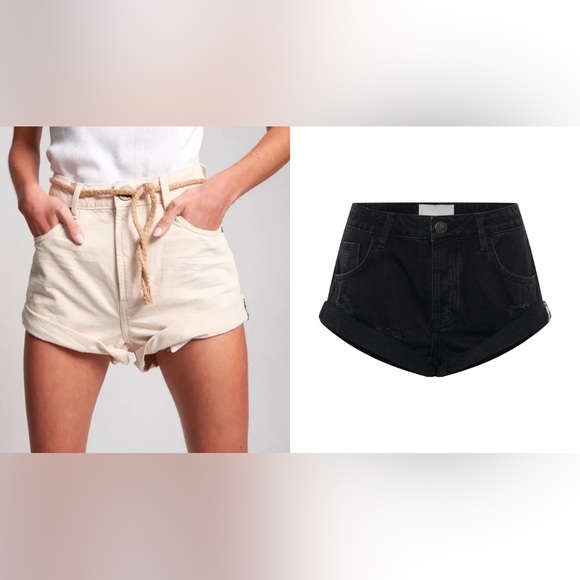 2 PAIR OF ONE TEASPOON BANDIT SHORTS - Picture 1 of 7